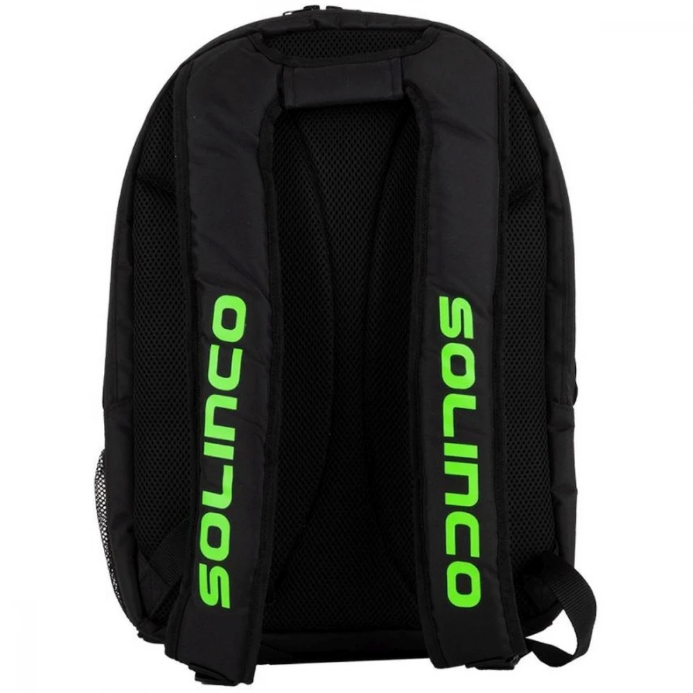 Solinco Tour Tennis Backpack (Black/Neon Green) 2 Solinco Tour Tennis Backpack (Black/Neon Green) - Image 2
