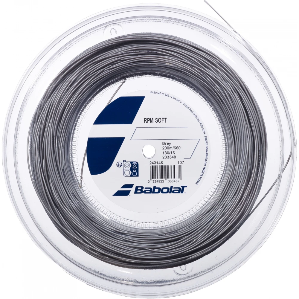 Babolat RPM Soft 17g Grey Tennis String (Reel) 1 Babolat RPM Soft 17g Grey Tennis String (Reel)