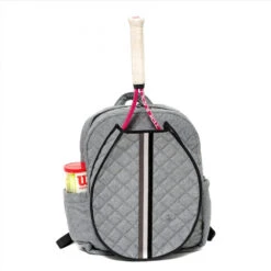 Cinda B Tennis Backpack (Heather Grey) -Sports Tennis Shop 266404 CindaB Tennis Backpack Heather Grey front 1000 1000