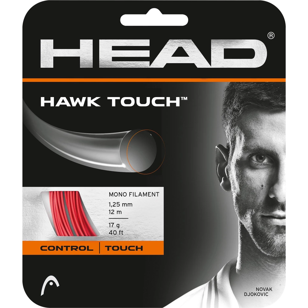 Head Hawk Touch 17g Tennis String, Red (Set) 1 Head Hawk Touch 17g Tennis String, Red (Set)