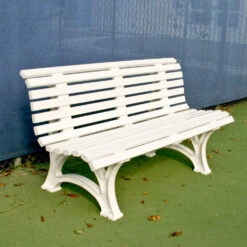 Douglas Deluxe Courtsider 5-Foot Court Bench (White)