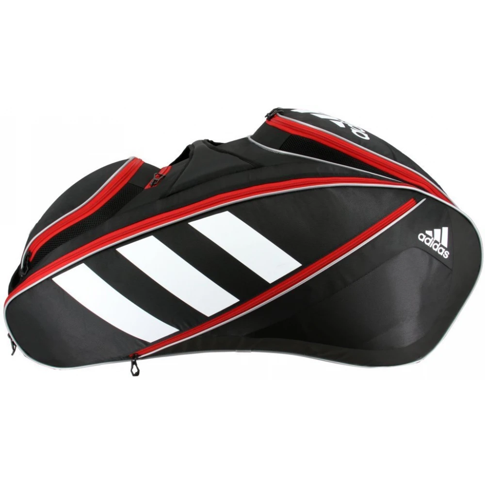 Adidas Tour 12 Racquet Tennis Bag (Black/White/Scarlet) 1 Adidas Tour 12 Racquet Tennis Bag (Black/White/Scarlet)