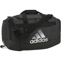Adidas Defender IV Small Duffel Bag (Black/Silver Metallic)