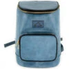 NiceAces Handmade Vegan Leather Backpack Cooler (Blue)