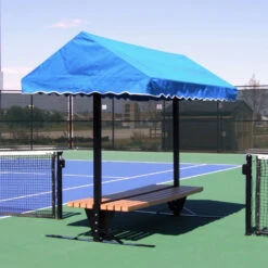 SunTrends 8-Foot Tennis Court Cabana Bench - Flat
