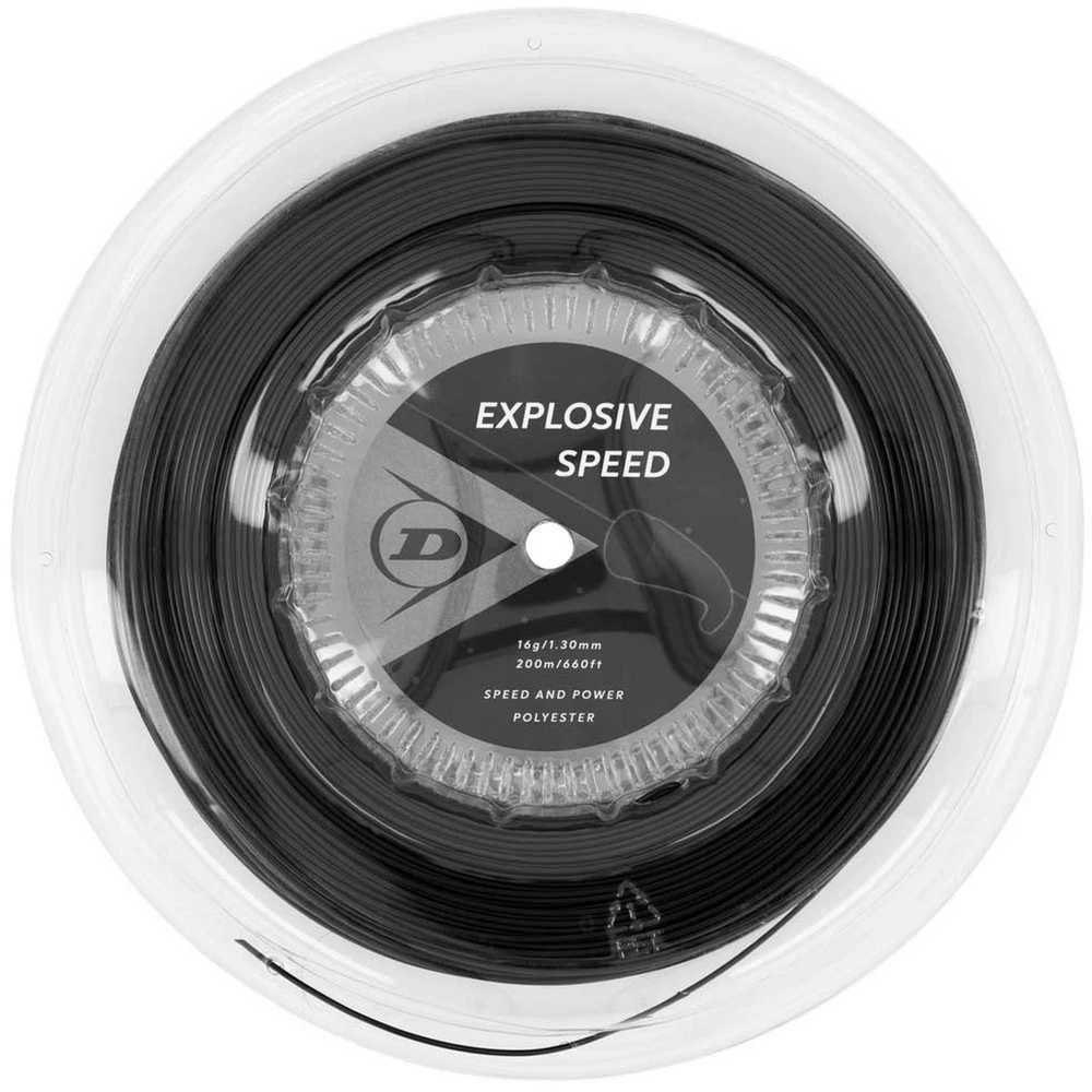 Dunlop Explosive Speed Black 16g Tennis String (Reel)