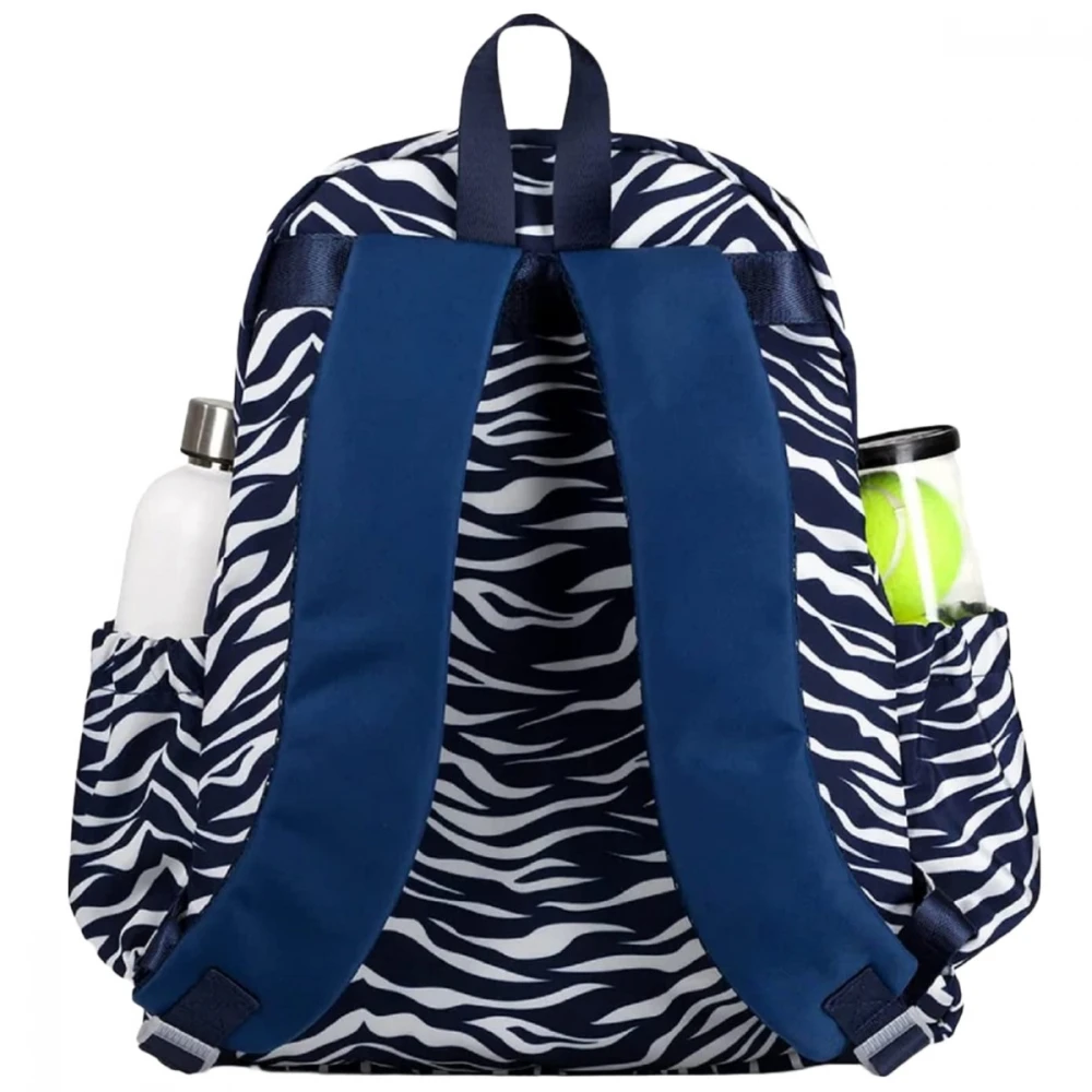 Ame & Lulu Game On Tennis Backpack (Navy Tiger Stripe) 2 Ame & Lulu Game On Tennis Backpack (Navy Tiger Stripe) - Image 2