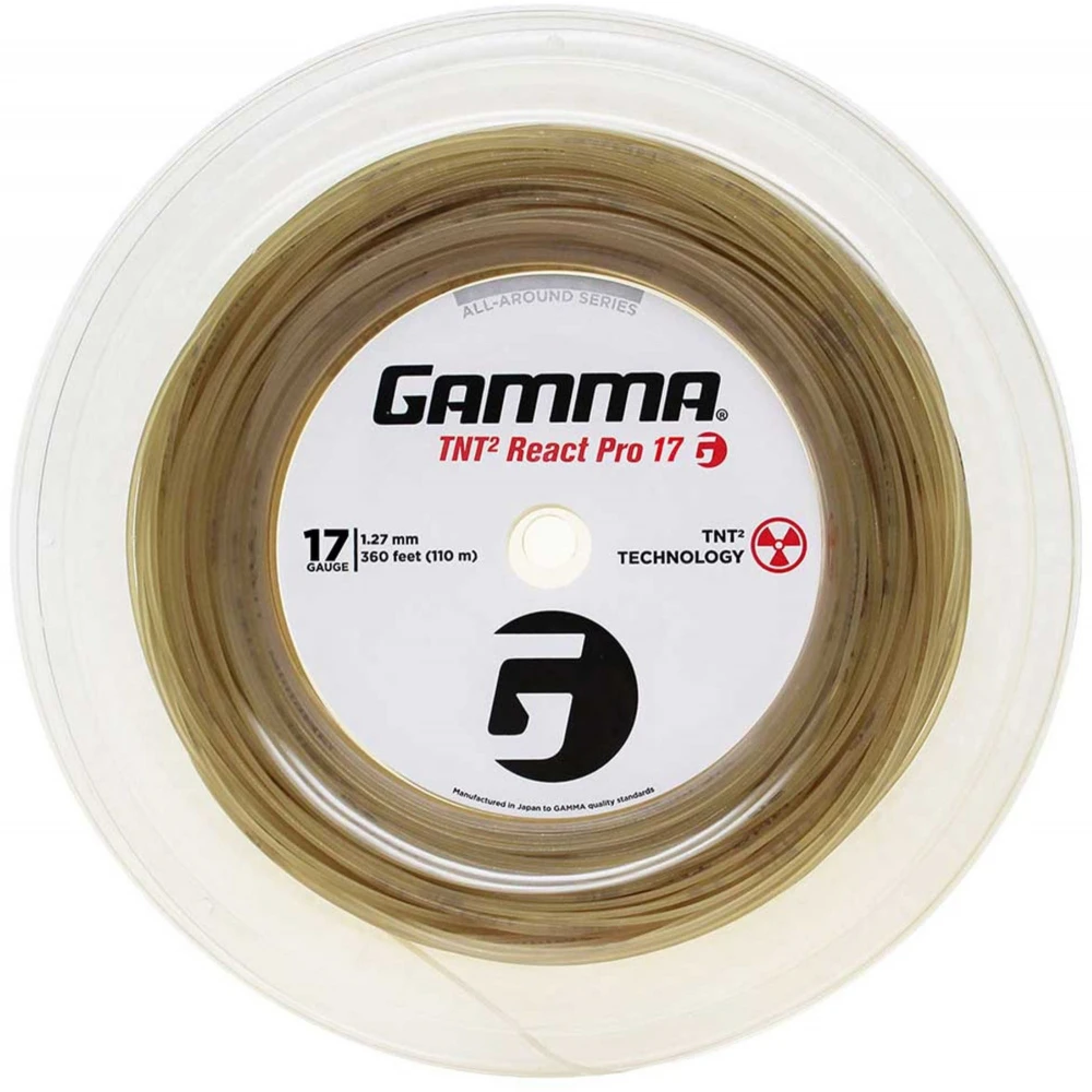 Gamma TNT2 React Pro 17g Tennis String (Reel)