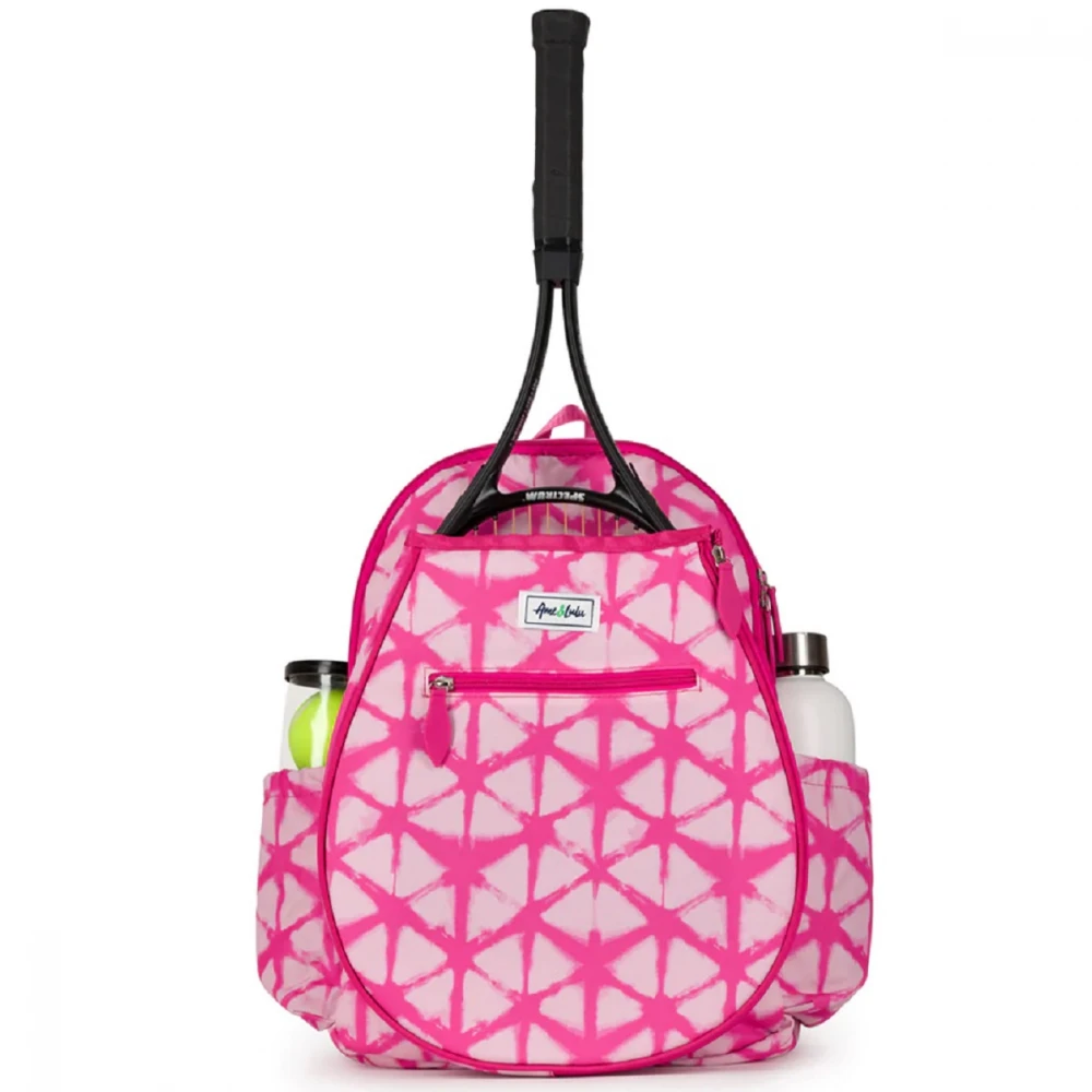 Ame & Lulu Junior Love Tennis Backpack (Bubblegum Shibori) 1 Ame & Lulu Junior Love Tennis Backpack (Bubblegum Shibori)