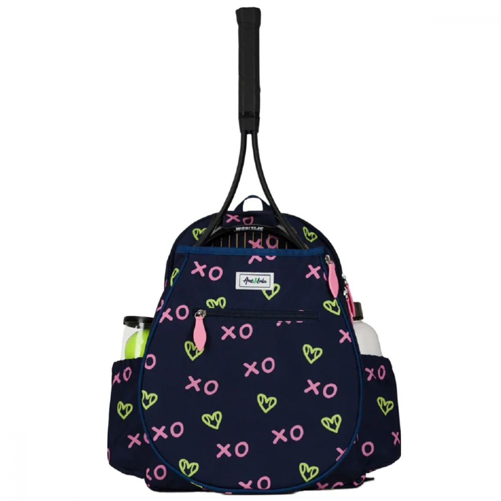 Ame & Lulu Junior Love Tennis Backpack (XO Tennis) 1 Ame & Lulu Junior Love Tennis Backpack (XO Tennis)