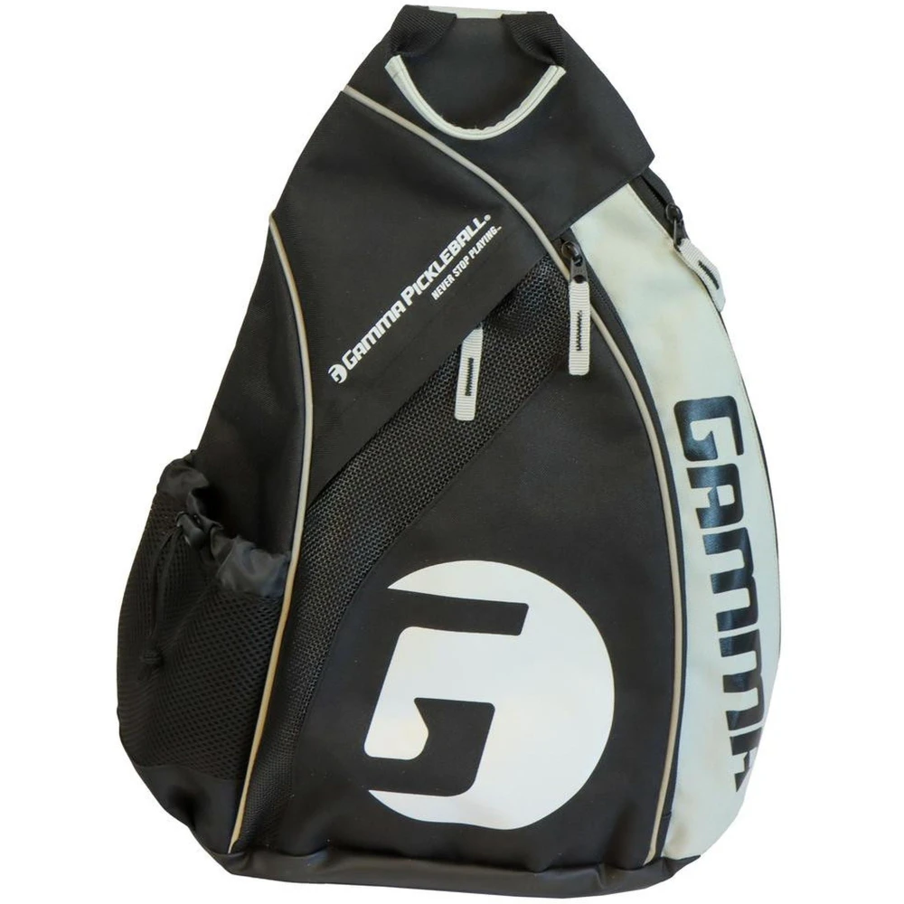 Gamma Pickleball Sling Bag (Black/White/Grey) 1 Gamma Pickleball Sling Bag (Black/White/Grey)