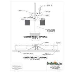 SunTrends 6-Foot Cabana Bench Modified 5 SunTrends 6-Foot Cabana Bench Modified -Sports Tennis Shop SunTrends Cabana Bench Installation Options 1000 1000 3