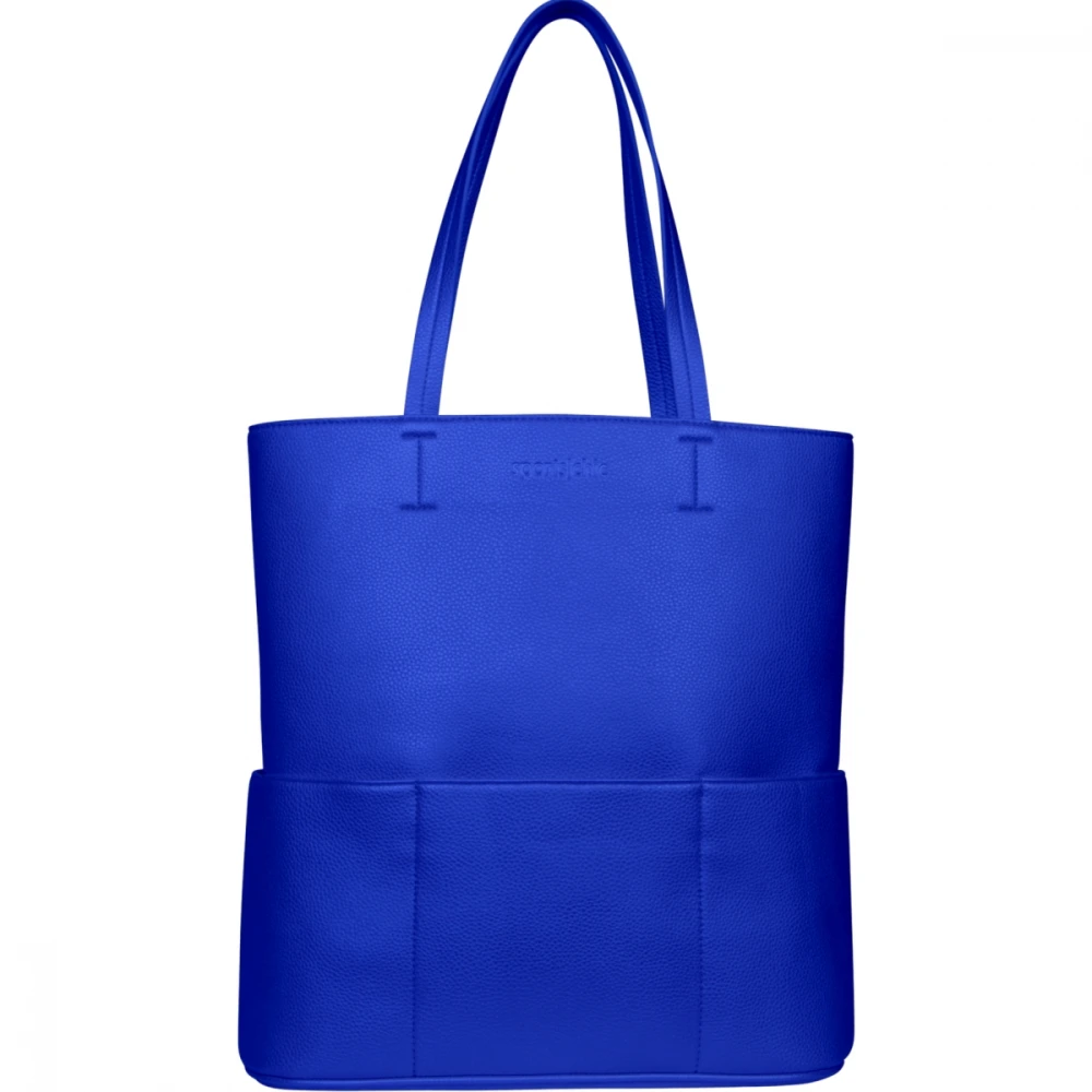 SportsChic Women’s Vegan Maxi Tennis Tote Bag (Classic Blue)