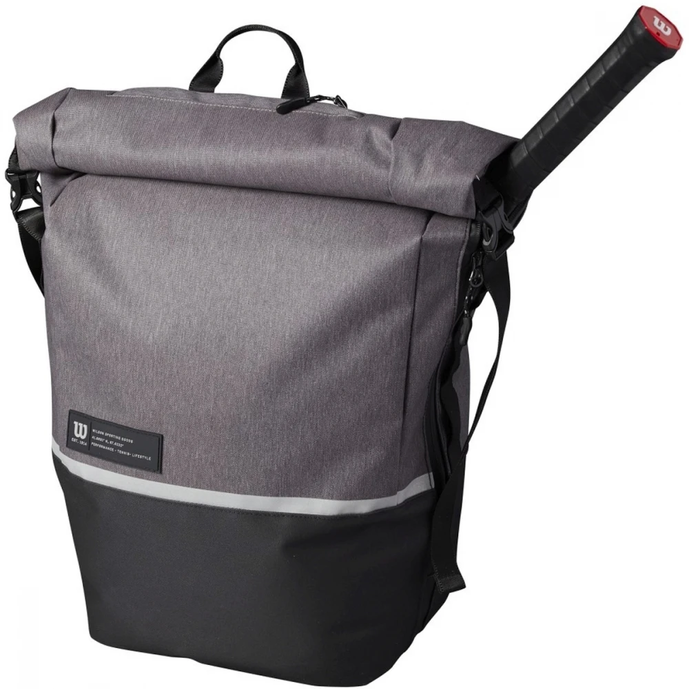 Wilson Roll Top Tennis Backpack (Charcoal) 2 Wilson Roll Top Tennis Backpack (Charcoal) - Image 2