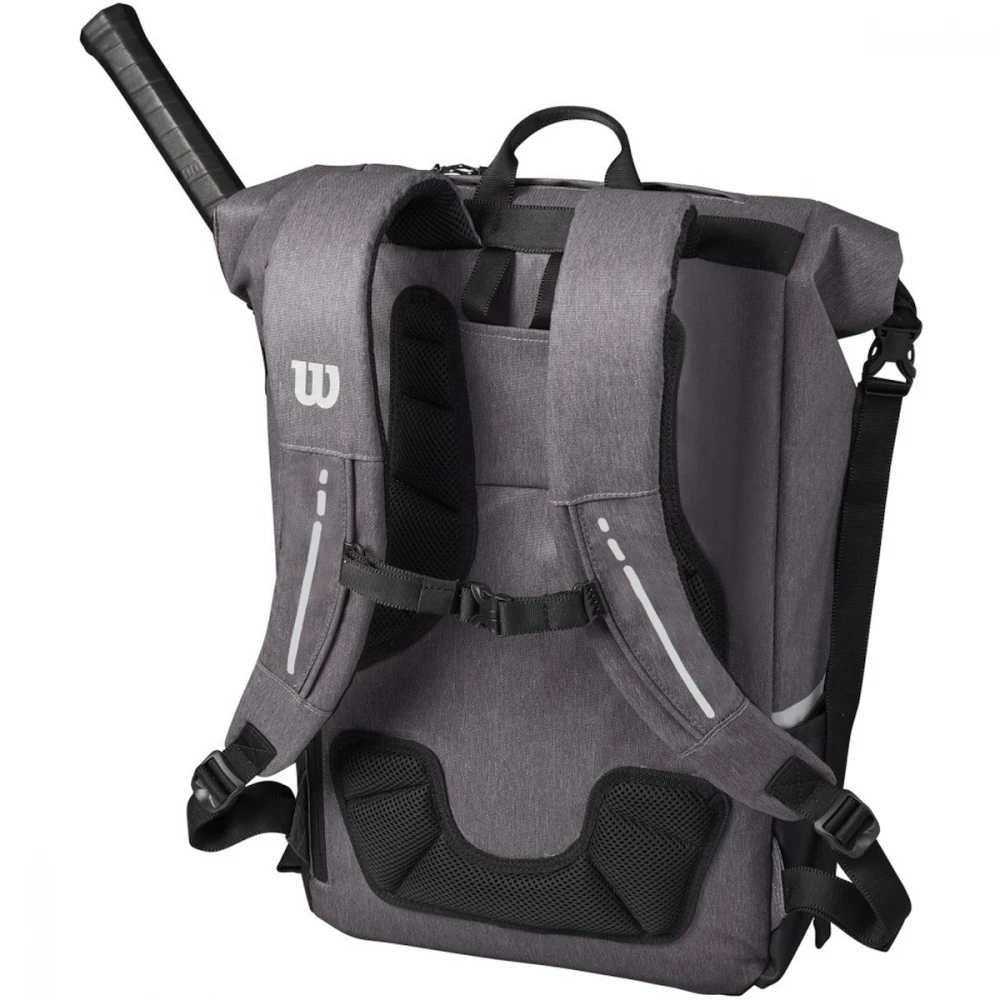 Wilson Roll Top Tennis Backpack (Charcoal) 3 Wilson Roll Top Tennis Backpack (Charcoal) - Image 3