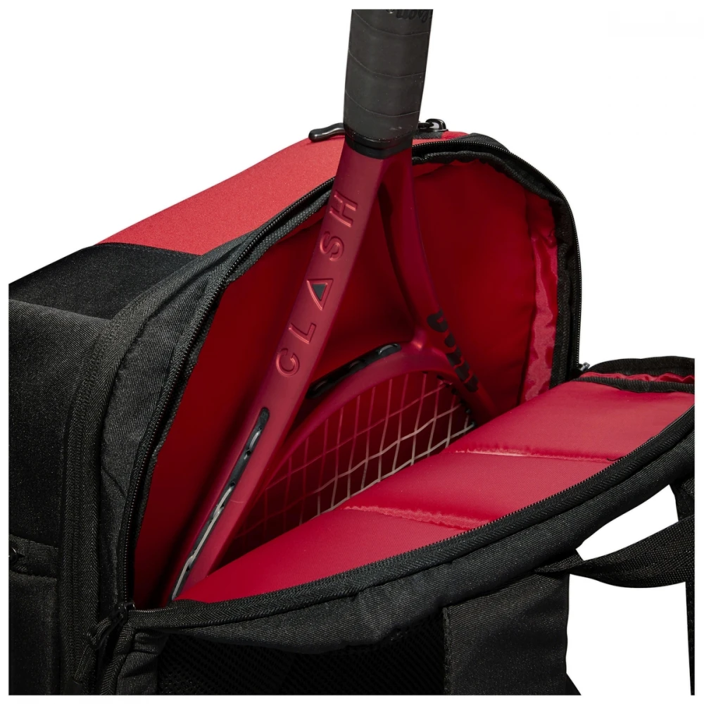 Wilson Clash V2 Super Tour Tennis Backpack (Black/Red) 3 Wilson Clash V2 Super Tour Tennis Backpack (Black/Red) - Image 3