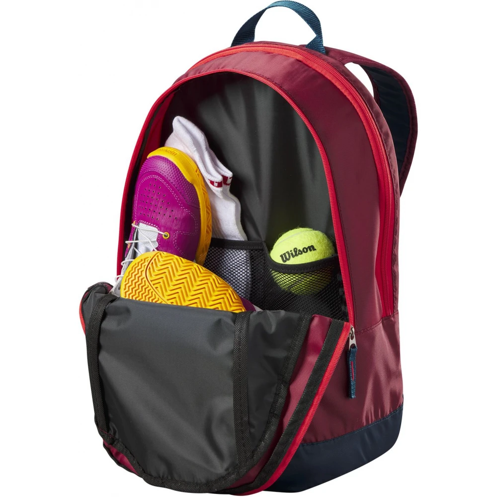 Wilson Junior Tennis Backpack (Red/Infrared) 2 Wilson Junior Tennis Backpack (Red/Infrared) - Image 2