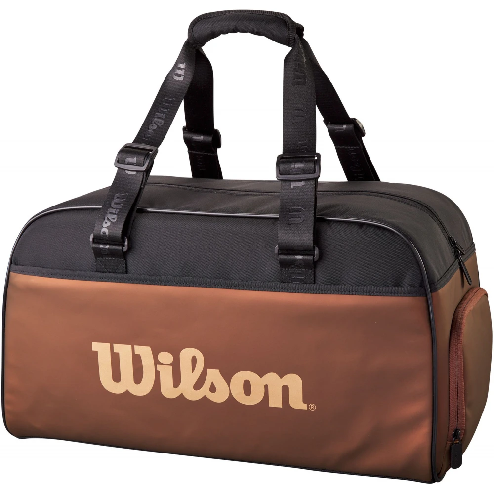Wilson Super Tour Pro Staff V14 Small Tennis Duffle Bag (Copper/Black)