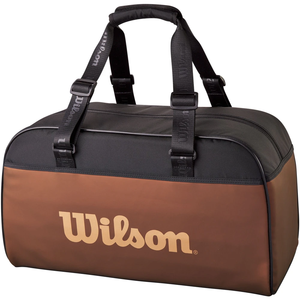 Wilson Super Tour Pro Staff V14 Small Tennis Duffle Bag (Copper/Black) - Image 2