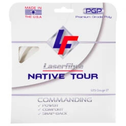 Laserfibre Native Tour 16g Pearl White Tennis String (Set)